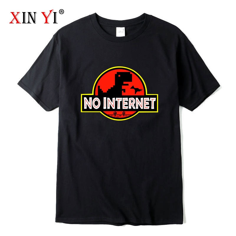 XINYI No Internet Mens T-Shirts