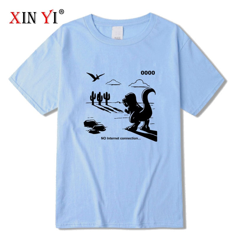 XINYI No Internet Mens T-Shirts