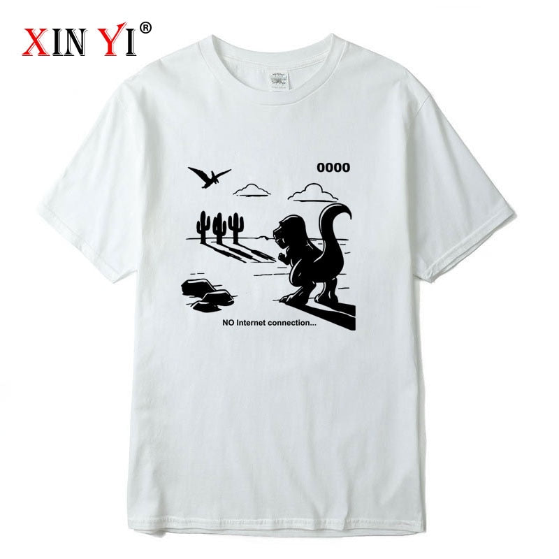 XINYI No Internet Mens T-Shirts