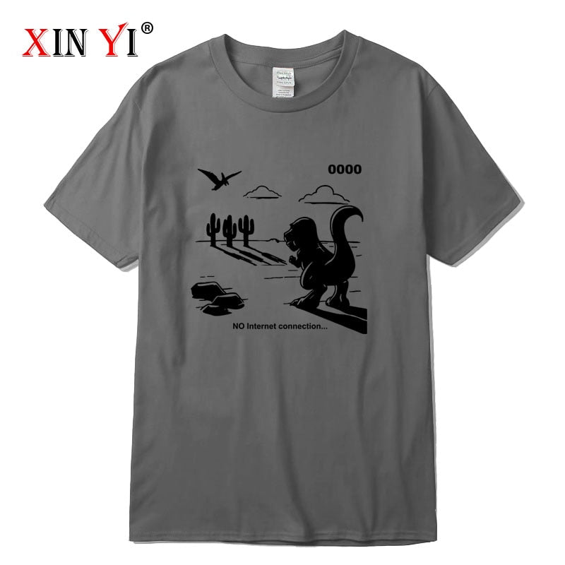 XINYI No Internet Mens T-Shirts