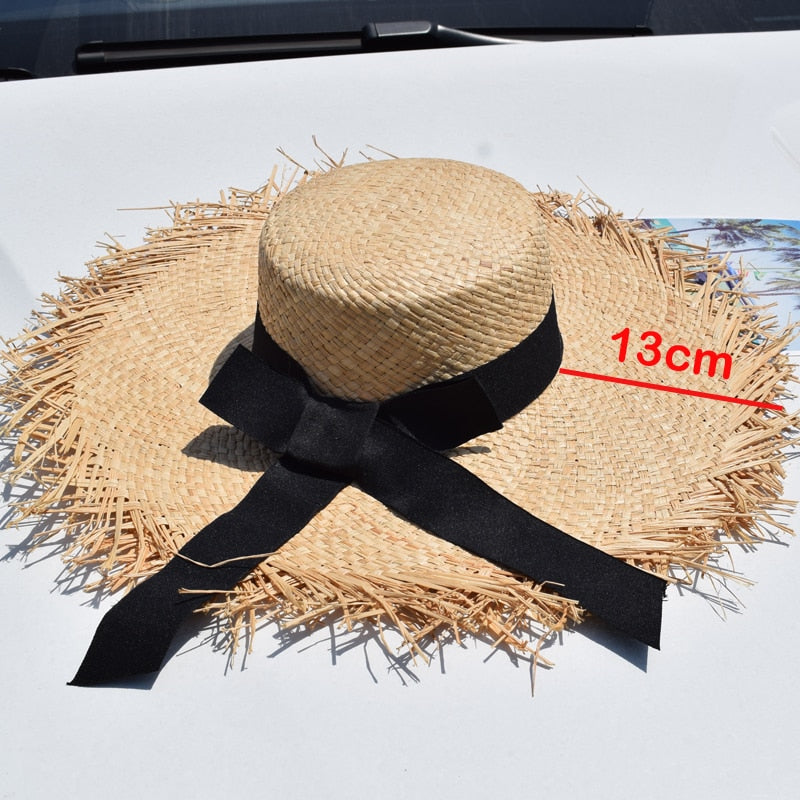 Womens Summer Beach Straw Hat