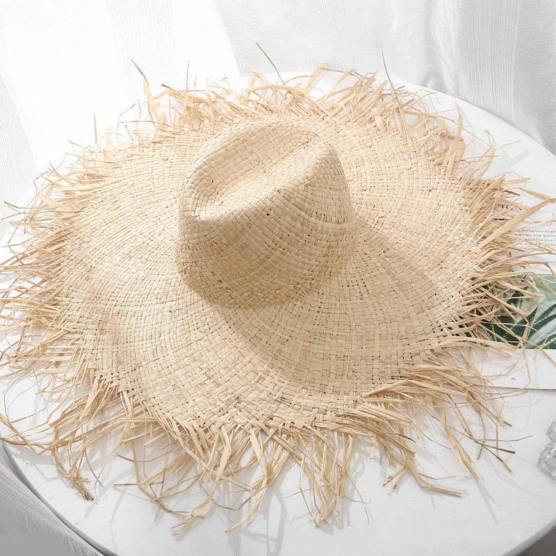 Womens Summer Beach Straw Hat