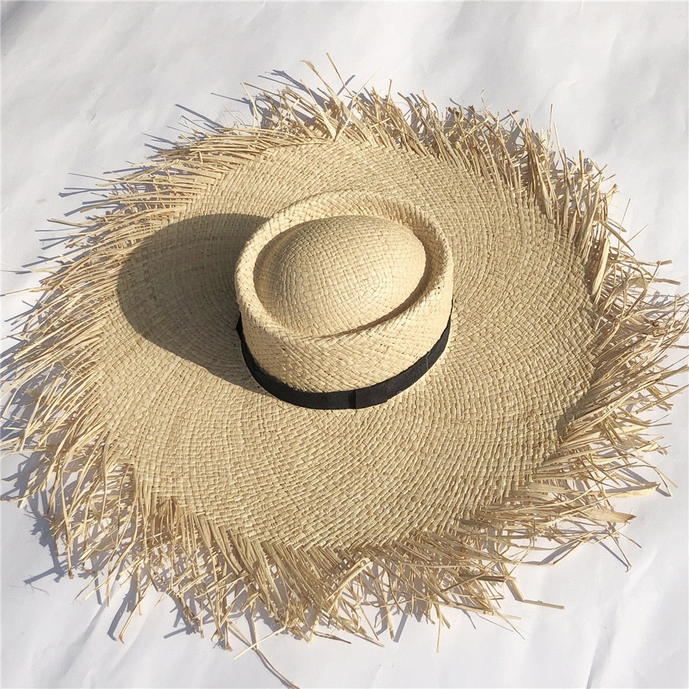 Womens Summer Beach Straw Hat