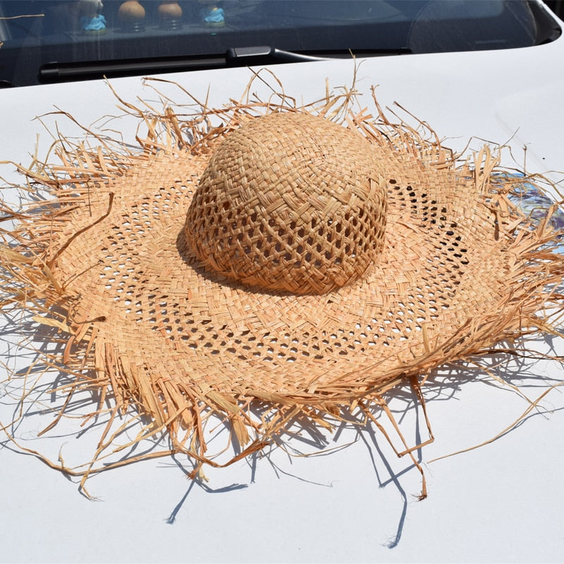 Womens Summer Beach Straw Hat