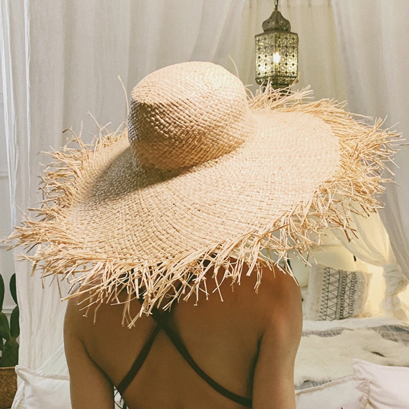 Womens Summer Beach Straw Hat