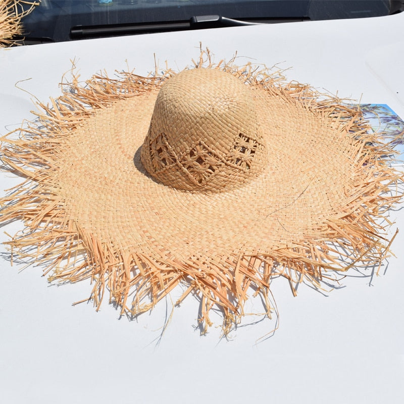 Womens Summer Beach Straw Hat