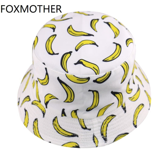 FOXMOTHER Banana Print Bucket Hats