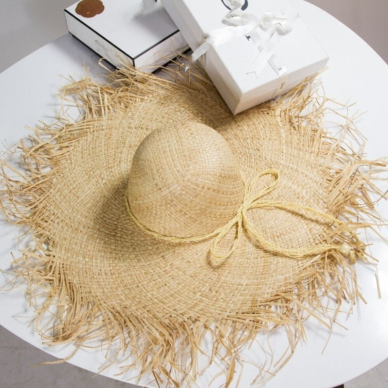 Womens Summer Beach Straw Hat