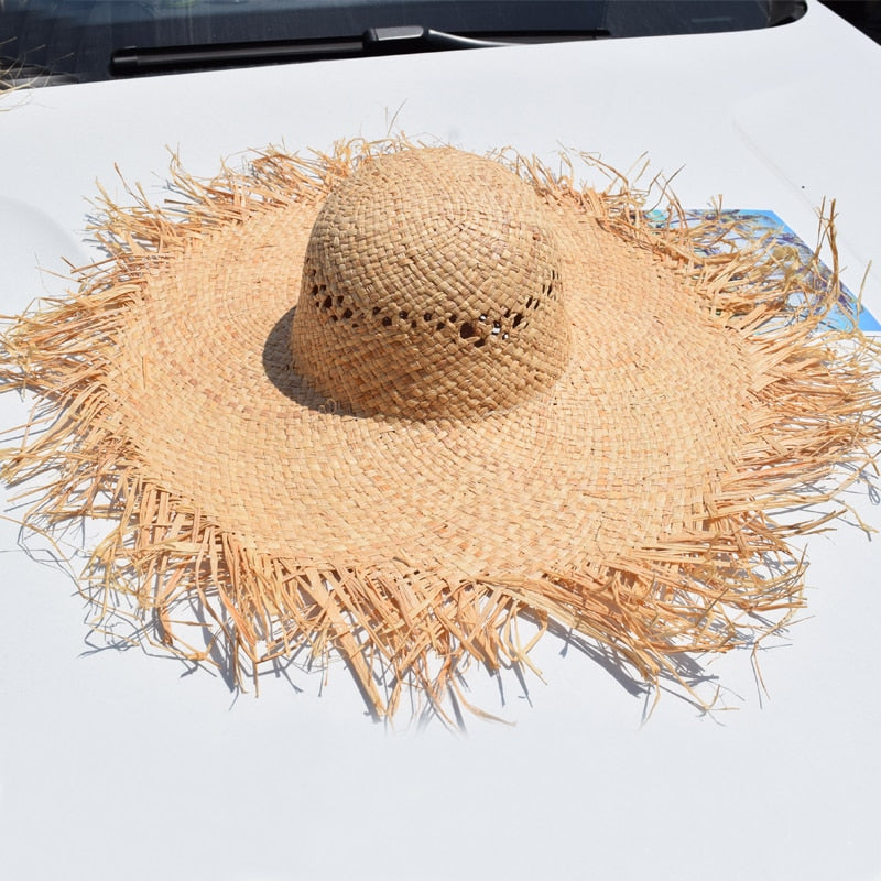 Womens Summer Beach Straw Hat