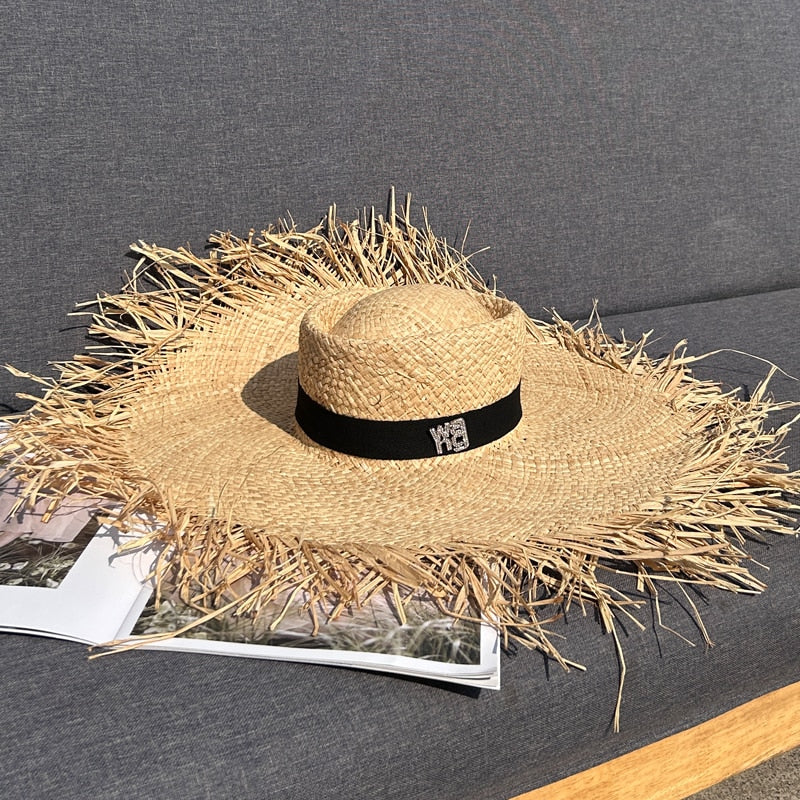 Womens Summer Beach Straw Hat