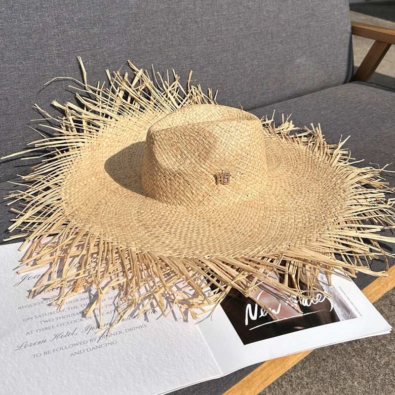 Womens Summer Beach Straw Hat