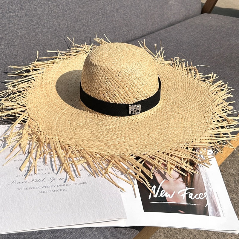 Womens Summer Beach Straw Hat