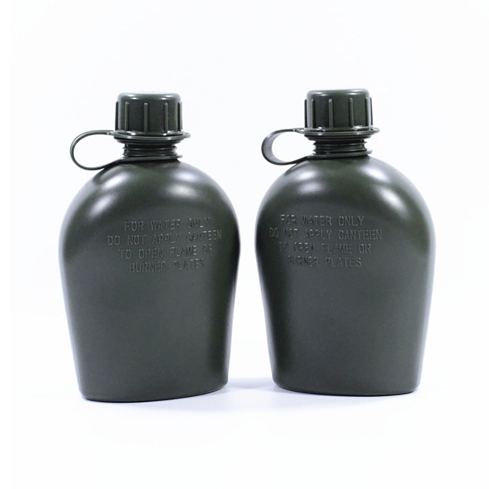 GOALONE 1L 3Pcs Vintage Army Flask Water Bottle