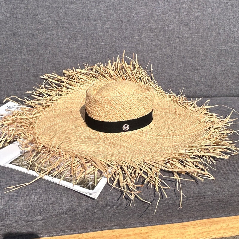 Womens Summer Beach Straw Hat