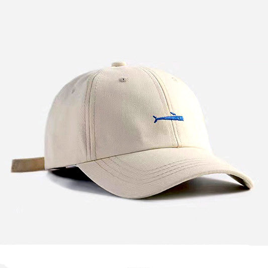 Whale Pattern Solid Color Baseball Cap