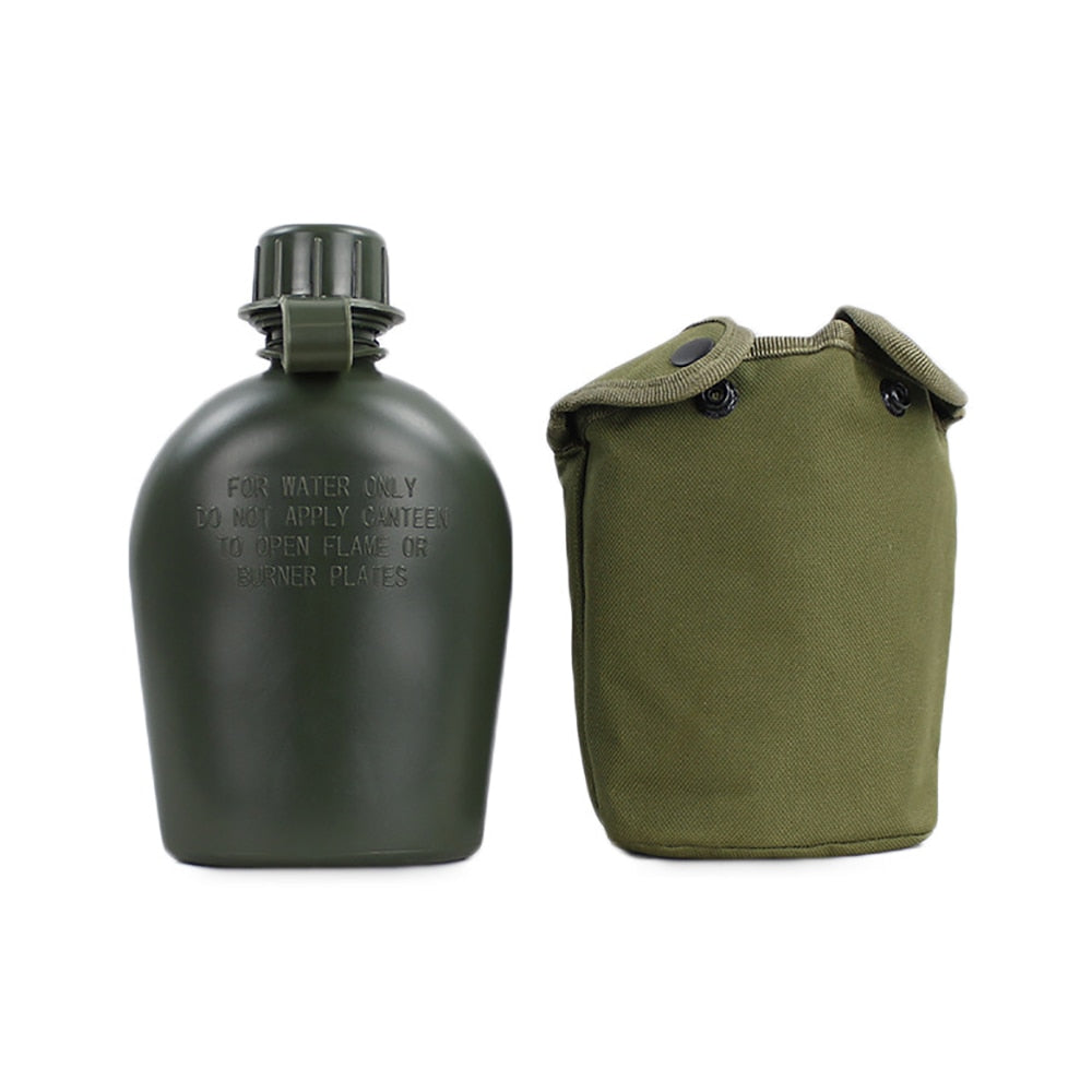 GOALONE 1L 3Pcs Vintage Army Flask Water Bottle